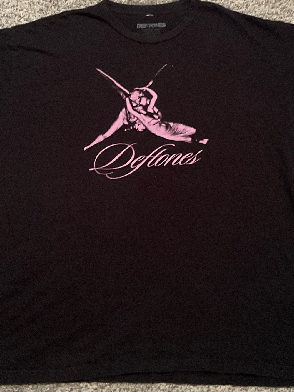 Deftones Black Short Sleeve Tee with Pink Graphic - Picture 1 of 3